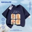 NASA We Are All Stars In hình cho trẻ em Áo thun Cotton ngắn tay nguyên chất loại A cho bé trai bé gái mùa hè Áo thun mặc đường phố phong cách mới