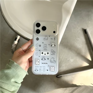 IPhone 17 Pro max Đầu thỏ họa tiết hình ảnh Chất liệu TPU IMD xử lý điện thoại