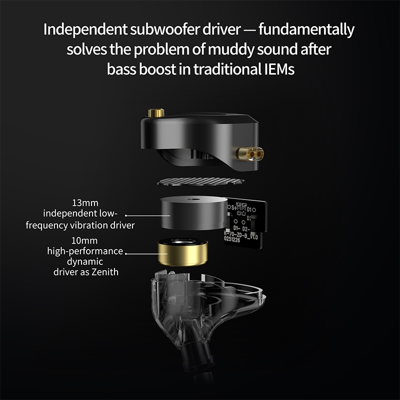Tai nghe rung tần số thấp KZ Vibe X Tai nghe âm trầm sâu HiFi IEM Âm thanh nổi Tai nghe nhét để chơi game âm nhạc | BigBuy360 - bigbuy360.vn