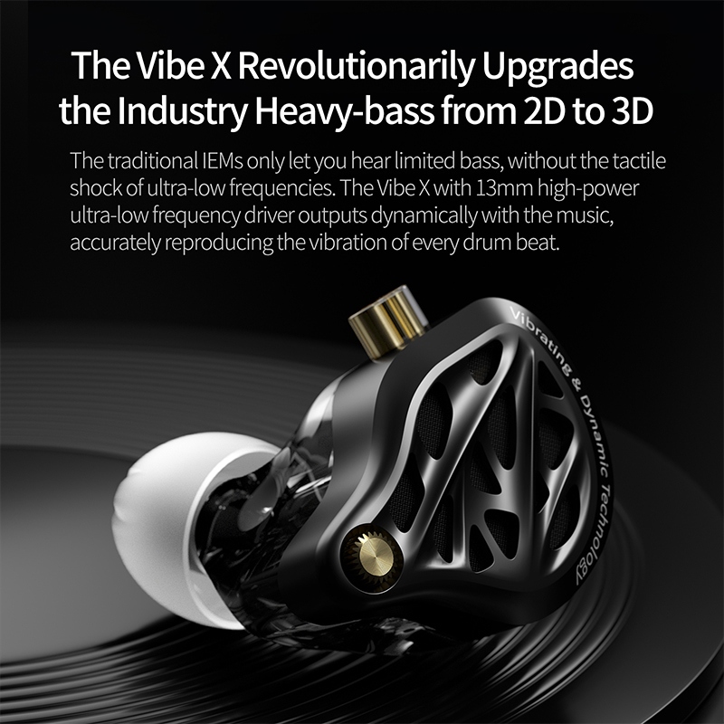 Tai nghe rung tần số thấp KZ Vibe X Tai nghe âm trầm sâu HiFi IEM Âm thanh nổi Tai nghe nhét để chơi game âm nhạc | BigBuy360 - bigbuy360.vn