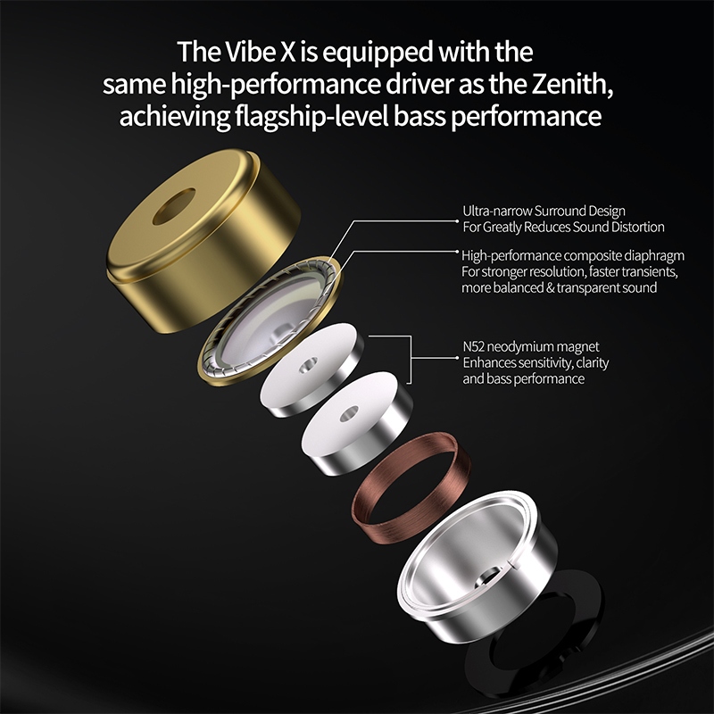 Tai nghe rung tần số thấp KZ Vibe X Tai nghe âm trầm sâu HiFi IEM Âm thanh nổi Tai nghe nhét để chơi game âm nhạc | BigBuy360 - bigbuy360.vn