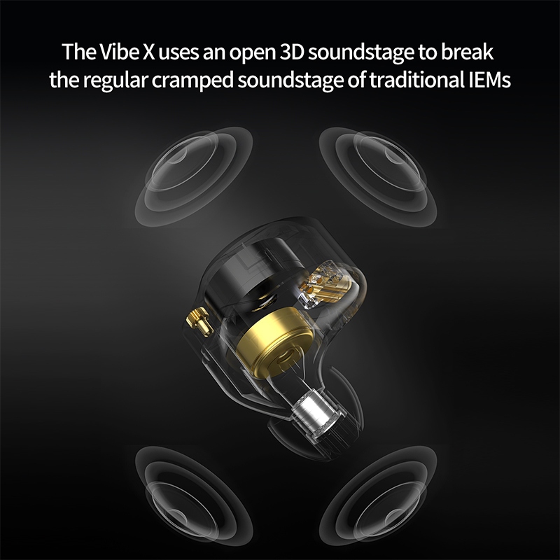 Tai nghe rung tần số thấp KZ Vibe X Tai nghe âm trầm sâu HiFi IEM Âm thanh nổi Tai nghe nhét để chơi game âm nhạc | BigBuy360 - bigbuy360.vn