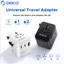 Bộ chuyển đổi du lịch đa năng ORICO Bộ sạc nhanh 20W PD Phích cắm quốc tế tất cả trong một cho US / EU / UK / AU, Hoạt động tại hơn 200 quốc gia