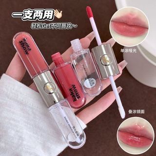 Kakashow Hai Đầu Lip Glaze Matte & Mirror 2 Trong 1 Lip Tint Cốc Chống Dính Lâu Dài Cho Học Sinh Son Tint Mỹ Phẩm NO.C655
