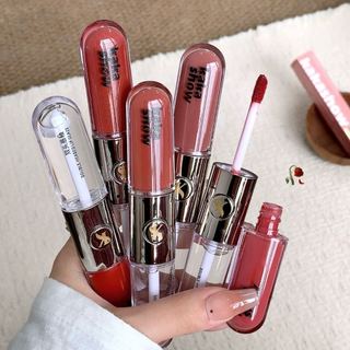 Kakashow Hai Đầu Lip Glaze Matte & Mirror 2 Trong 1 Lip Tint Cốc Chống Dính Lâu Dài Cho Học Sinh Son Tint Mỹ Phẩm NO.C655