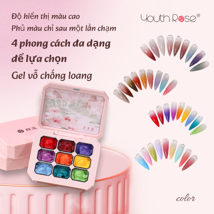 YouthRose  Mới Nhất Pat Ombre Gel 38 Màu 2g Hiệu Ứng Gradient Patpat Sơn Móng Tay Gel Ngâm Tắt Pat Pat Gel Ba Lan Bộ