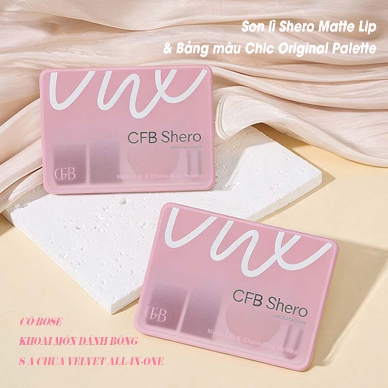 [CFB] Bảng Son CFB Velvet Lip Mud, Lì Mịn, Lên Màu Chuẩn, Lâu Trôi, Sắc Tố Cao