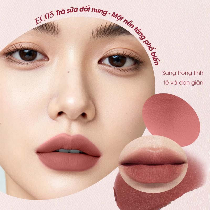 [CFB] Bảng Son CFB Velvet Lip Mud, Lì Mịn, Lên Màu Chuẩn, Lâu Trôi, Sắc Tố Cao