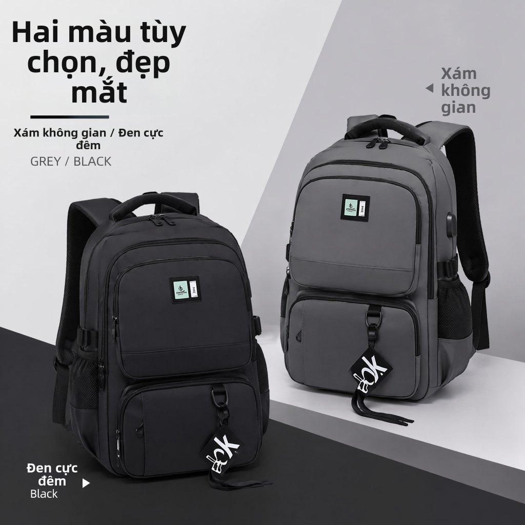 Balo Laptop Nam Cao Cấp Chống Nước, Nhiều Ngăn, Dung Lượng Lớn, Chống Thấm Nước, Đựng Máy 15.6 Inch, Thời Trang Văn Phòng