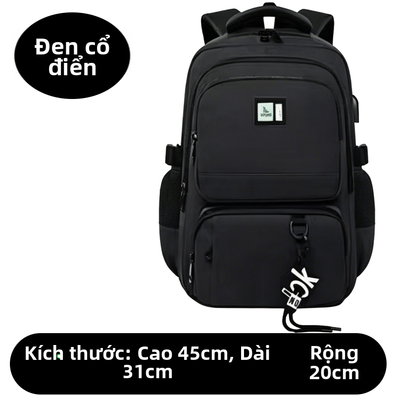 Balo Laptop Nam Cao Cấp Chống Nước, Nhiều Ngăn, Dung Lượng Lớn, Chống Thấm Nước, Đựng Máy 15.6 Inch, Thời Trang Văn Phòng