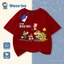 Áo thun bé trai in hình Super Mario Bros, họa tiết nhân vật game hoạt hình dễ thương, cotton thoáng mát mặc đi học