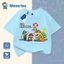 Áo thun bé trai in hình Super Mario Bros, họa tiết nhân vật game hoạt hình dễ thương, cotton thoáng mát mặc đi học