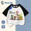 Áo thun bé trai in hình Super Mario Bros, họa tiết nhân vật game hoạt hình dễ thương, cotton thoáng mát mặc đi học