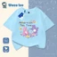 Kids Summer 2026 New White Cotton T-Shirt Girls Cute Bear Dessert Print Casual Short Sleeve Tee Top