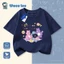 Kids Summer 2026 New White Cotton T-Shirt Girls Cute Bear Dessert Print Casual Short Sleeve Tee Top