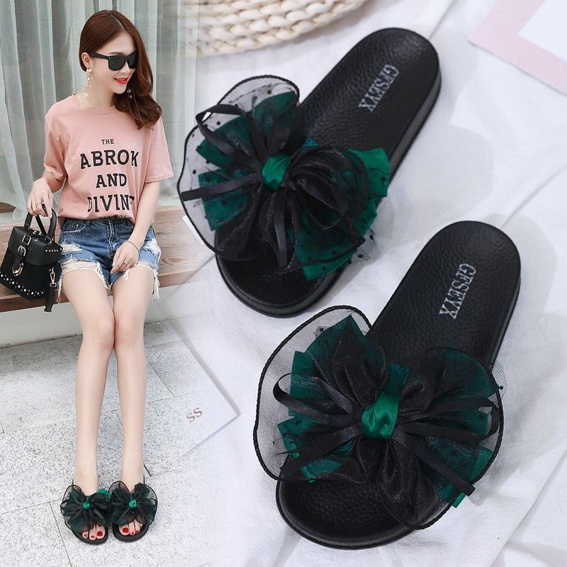 Size Lớn 35-44✨Bohemian Plus Size Giày Nữ 35-44 Nơ Đế Bằng Thời Trang Nhẹ Dép Thoải Mái Chuyên Nghiệp OL Giày Nữ Công Sở Thời Trang Hợp Thời Trang