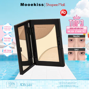 Bảng Tạo Khối Mooekiss 3 Màu 9g, Lâu Trôi, Chống Mồ Hôi, Dễ Tán, Tự Nhiên，Nhũ Lấp Lánh，Lì Mịn / Matte