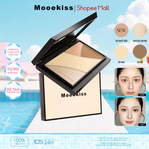 Bảng Tạo Khối Mooekiss 4 Màu, Contour & Highlight, Tạo Khối 3D, Lâu Trôi, Dễ Dùng 9g