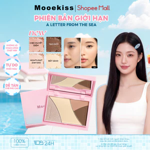Bảng Phấn Mắt & Highlight Mooekiss 4 Màu 9g, Lì & Nhũ, Làm Sáng Da, Dễ Tán