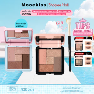 Bảng Phấn Mắt Mooekiss 5 Màu Tone Đất 8.5g, Lì Mịn, Dễ Tán, Nhỏ Gọn, Makeup Hàng NgàyNhũ Lấp LánhLì MịnSắc Tố CaoBão Hòa ThấpKhông LemNgười Mới Bắt Đầu