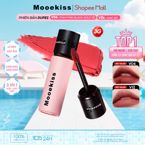 Son Mooekiss Velvet Matte, Lì Mịn, Lâu Trôi, Tôn Da, Dễ Dùng Hàng Ngày 3g