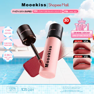 Son Mooekiss Velvet Mist, Lì Mịn Nhẹ Môi, Lâu Trôi, Tôn Da 3g