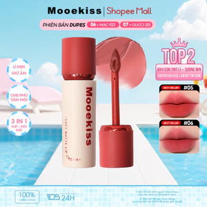 Son Bùn Mooekiss Matte Velvet Lip Balm 3g, Dưỡng Ẩm, Có Màu Nhẹ, Mềm Môi, 8 Màu
