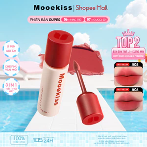 Son Dưỡng Mooekiss Velvet Lip Balm , Dưỡng Ẩm, Có Màu Nhẹ, Mềm Môi, Sắc Tố Cao，8 Màu 3g
