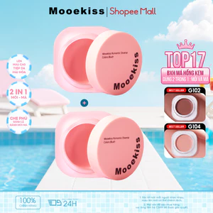 Combo 2 Má Hồng Mooekiss, Tone Đào & Tím, Hiệu Ứng Mờ Nhẹ, Lâu Trôi, Tươi Tắn