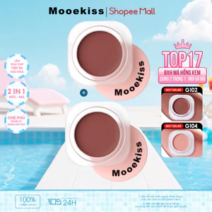 Combo 2 Má Hồng Mooekiss, Mịn Nhẹ, Dễ Tán, Lâu Trôi, Màu Tự Nhiên 5gx2