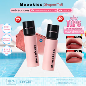 Combo 2 Son Mooekiss 2gx2, Lì Mịn, Dưỡng Ẩm, Lâu Trôi, Tôn Da