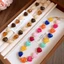 Vòng cổ đính cườm trái tim Acrylic tông màu vàng với hạt đệm, Vòng cổ kẹo & tông màu đất cổ điển Y2K dành cho nữ