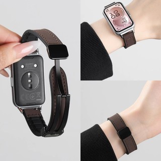 Dây Da Cho Huawei Band 8 9 10 11 Pro Nam Châm Thể Thao Chống Nước Bền Bỉ Thay Thế