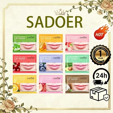 Mặt nạ môi SADOER Fruit Series có collagen. Nó nuôi dưỡng, sửa chữa môi và làm mờ nếp nhăn. Son dưỡng ẩm sâu môi khô, tăng màu môi cho vẻ ngoài mềm mại, đầy đặn và bóng loáng.