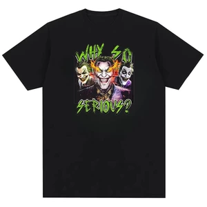 Tại sao thật nghiêm túc Áo thun cổ tròn cổ điển Gothic vui nhộn dành cho nam và nữ đường phố 100% Cotton