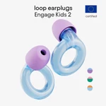 Loop Engage Kids 2 Nút tai (6-12 tuổi) – Giảm tiếng ồn hàng ngày có thể tái sử dụng cho trẻ em | Nút tai trẻ em để tập trung, lo lắng, căng thẳng, trường học, gia đình, thời gian vui chơi – Nút tai giảm tiếng ồn 16 dB — ảnh 1