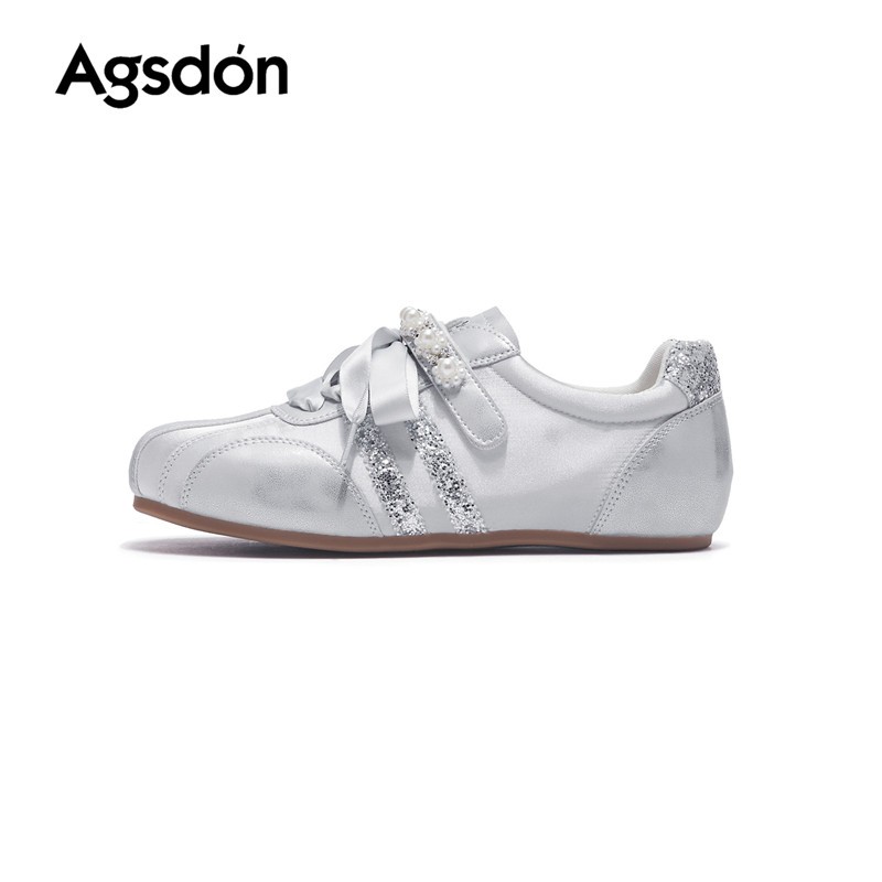 Agsdon Giày Thể Thao Nữ Phong Cách Mới Đế Mềm Nhẹ Phù Hợp Với Thoáng Khí Thời Trang Ngọc Trai   Bán Chạy