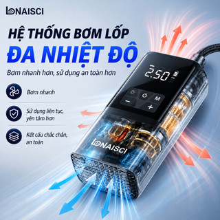 Máy bơm không khí ô tô không dây Bộ khởi động nhảy ô tô 4 trong 1 LONAISCI, Bộ tăng cường pin ô tô có máy nén khí, Đèn pin & Bộ sạc không dây, Bộ sạc dự phòng dung lượng cao 99800mAh
