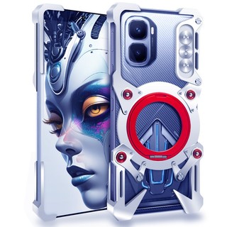 Ốp lưng khung kim loại không khung nhôm sang trọng cho Infinix GT 50 Pro Giá đỡ xoay Giá đỡ bảo vệ chống sốc