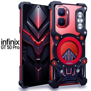 Ốp lưng khung kim loại không khung nhôm sang trọng cho Infinix GT 50 Pro Giá đỡ xoay Giá đỡ bảo vệ chống sốc