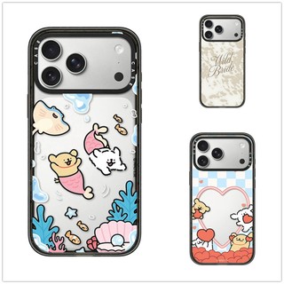 Dành Cho iPhone 17 16 15 14 13 Pro Max Plus Ngộ nghĩnh Chó Cá Trái Tim Miếng Dán Acrylic Cứng PC Ốp điện thoại