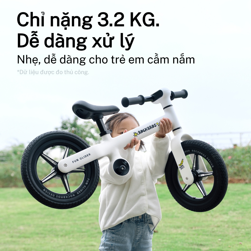 ROCKBORS Trẻ Em Cân Bằng Xe Đạp Xe Tay Ga Đồ Chơi Xe Đạp 2-6 Tuổi Trẻ Em Người Mới Bắt Đầu Đào Tạo Tập Đi Không Bàn Đạp Chân Có Thể Điều Chỉnh Chiều Cao