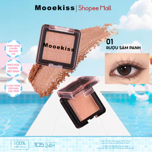 Phấn Mắt & Highlight Mooekiss Đơn, Lấp Lánh Mịn, Lên Màu Chuẩn, Dễ Tán, Lâu TrôiNhũ Lấp LánhLì MịnSắc Tố CaoBão Hòa ThấpKhông LemNgười Mới Bắt Đầu