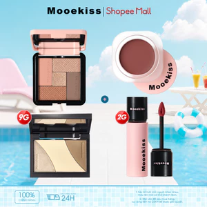 Mooekiss Trọn bộ mỹ phẩm trang điểm Son bóng, Phấn má hồng, Phấn mắt năm màu, Bảng viền