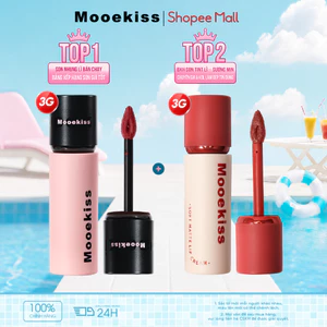 Combo 2 Son Mooekiss Velvet Matte 3gx2, Lì Mịn, Lâu Trôi, Tôn Da, Không Khô Môi
