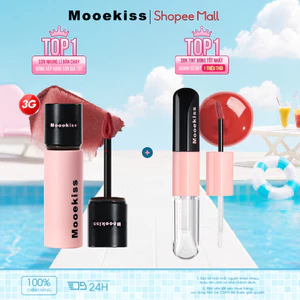 Combo Son Mooekiss Velvet Matte Son 2 Đầu, Lì & Bóng, Dưỡng Ẩm, Lâu Trôi