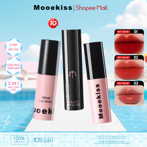 Son Bóng Mooekiss, Dưỡng Ẩm, Căng Mọng Môi, Làm Mịn Vân Môi, Lâu Trôi 1g