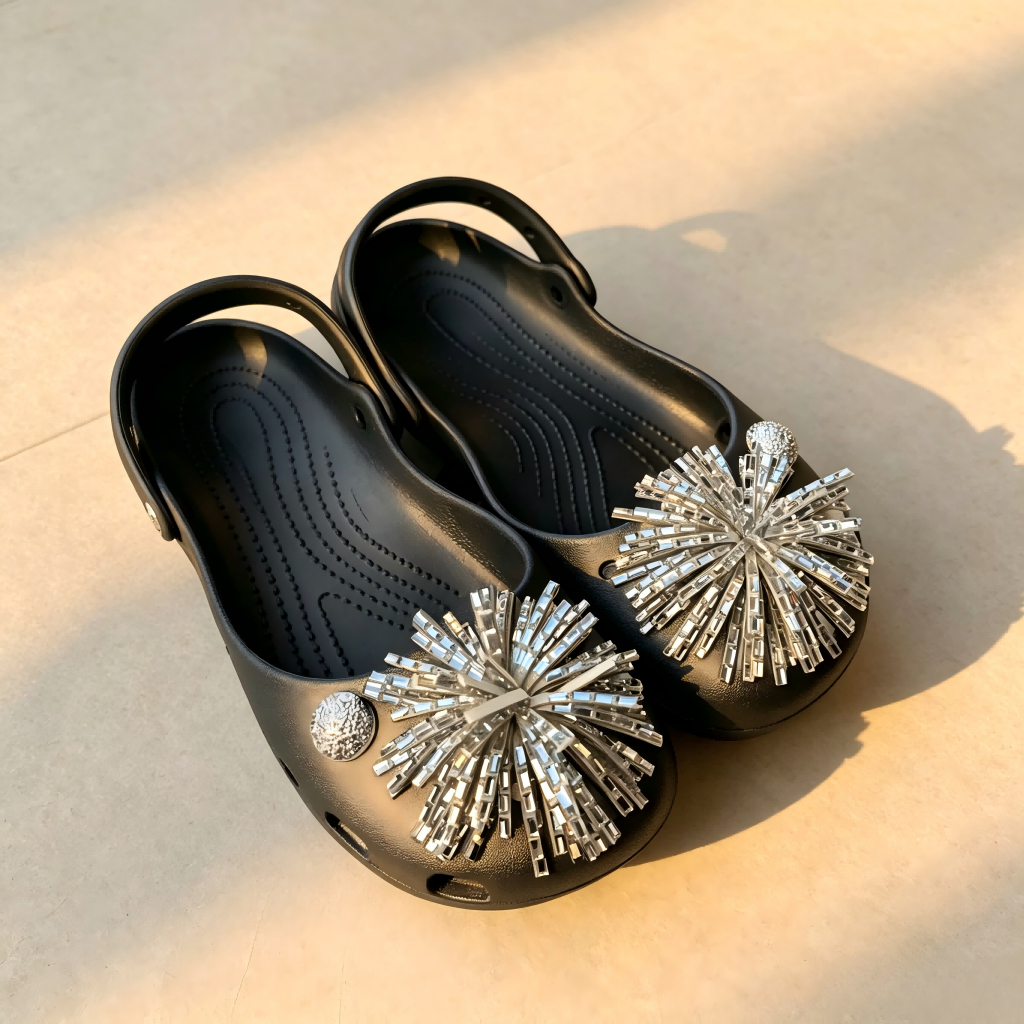 Phụ Nữ Bé Gái Tắc Sandal Giày DIY Quyến Rũ Phong Cách Dễ Thương Bling Bling Hoa Mặt Dây Chuyền Nút Lỗ Giày Trang Trí Bộ Phụ Kiện Quà Tặng