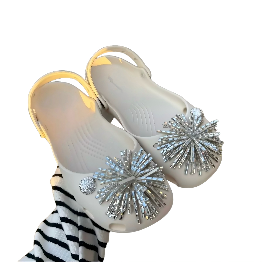 Phụ Nữ Bé Gái Tắc Sandal Giày DIY Quyến Rũ Phong Cách Dễ Thương Bling Bling Hoa Mặt Dây Chuyền Nút Lỗ Giày Trang Trí Bộ Phụ Kiện Quà Tặng