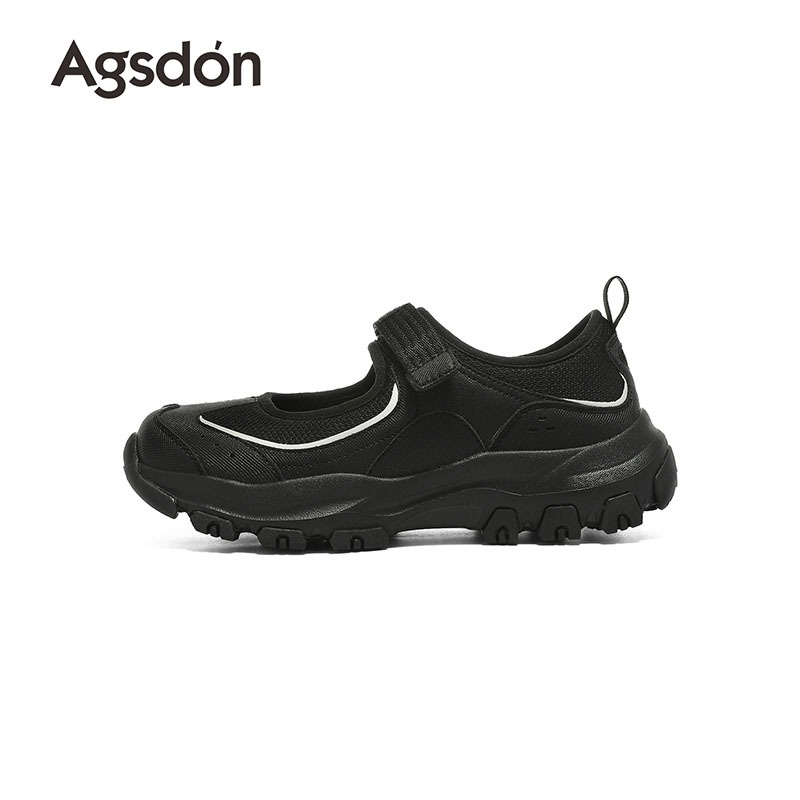 Agsdon Mary Jane Nữ Phong Cách Mới Đế Dày Giày Đơn Thoáng Khí Thời Trang Phù Hợp Với Nóng @ -
